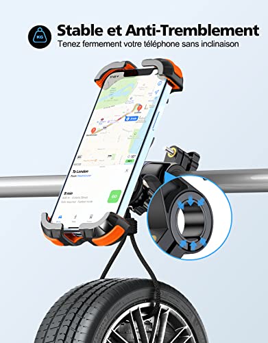 Zewdov Bike Phone Mount 360° Rotatable, [Secure Lock] Bike Phone Holder for Handlebars, Motorcycle Phone Mount Compatible with iPhone/Galaxy 4.7-6.8\'\' Phone, Fits Electric/Mountain/Scooter Bikes - Thumbnail 5