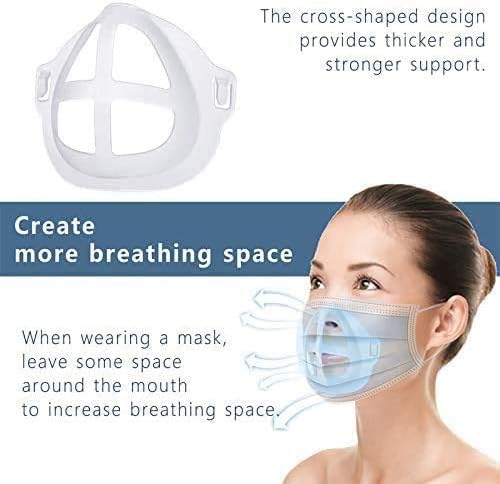 [12 PCS] 3D Mask Bracket-Internal Support Frame Silicone Face Comfortable Breathable Inner Support Mask Frame Bracket,Reusable Face Lipstick Protector