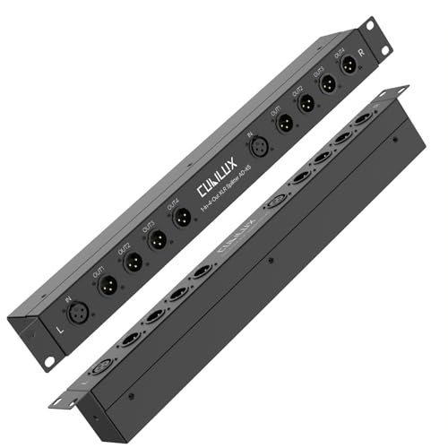 Cubilux Répartiteur XLR 1 vers 4, rack 1U, audio XLR symétrique
