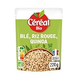 CÉRÉAL BIO – Blé, Riz Rouge & Quinoa Bio – Trio de Céréales Bio au Naturel – Repas Prêt à ...