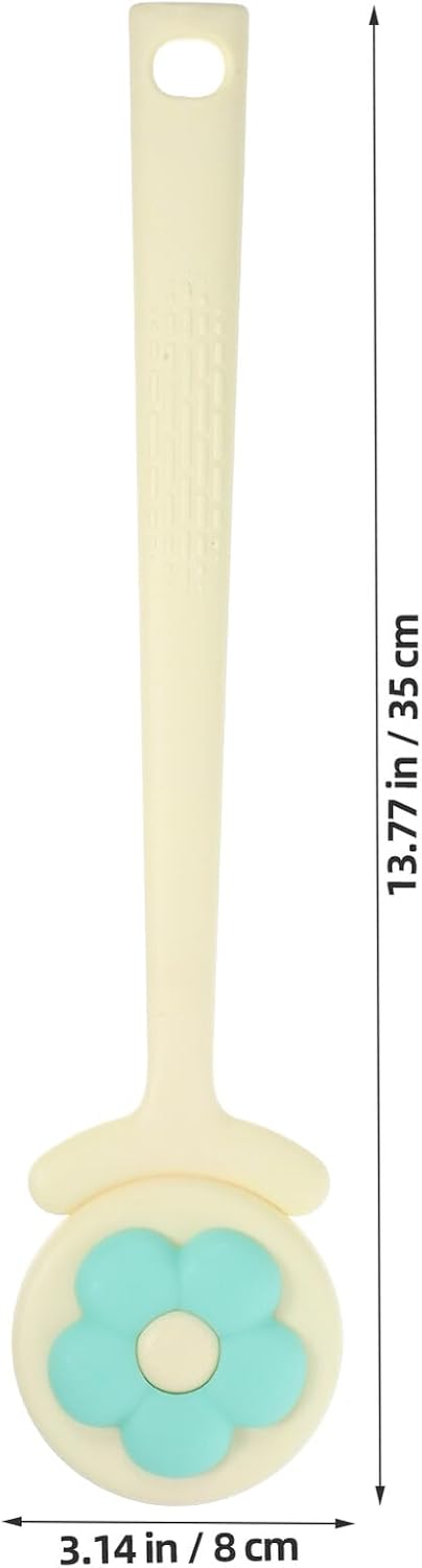 TIDTALEO Flower-Shaped Back Scrubber with Long Handle, Soft Bristle Body Bath Brush for Shower and Exfoliating, Portable Bathing Tool for Deep Clean and Skin Care