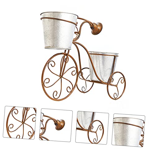 Yardenfun Bicycle Stand Planter Basket For Indoor Plants Pot For Plants Indoor Pots For Outdoor Plants Flower Shelf Flower Bucket Display Flower Bucket Stand Bike Plant Rack Bike Plant Stand #TOP4