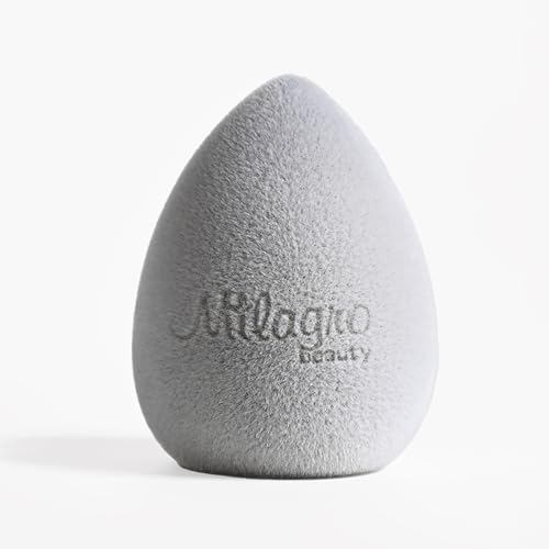 Image of Milagro Beauty Makeup Sponge Blender Non-latex, Soft, Satin Blending Puff for Foundation, Face Powder, Cream Wet & Dry Make Up (Grey)