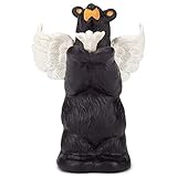 DEMDACO Peace Angel Bear Midnight Black 5 x 2 Hand Cast Resin Stone Collectible Figurine