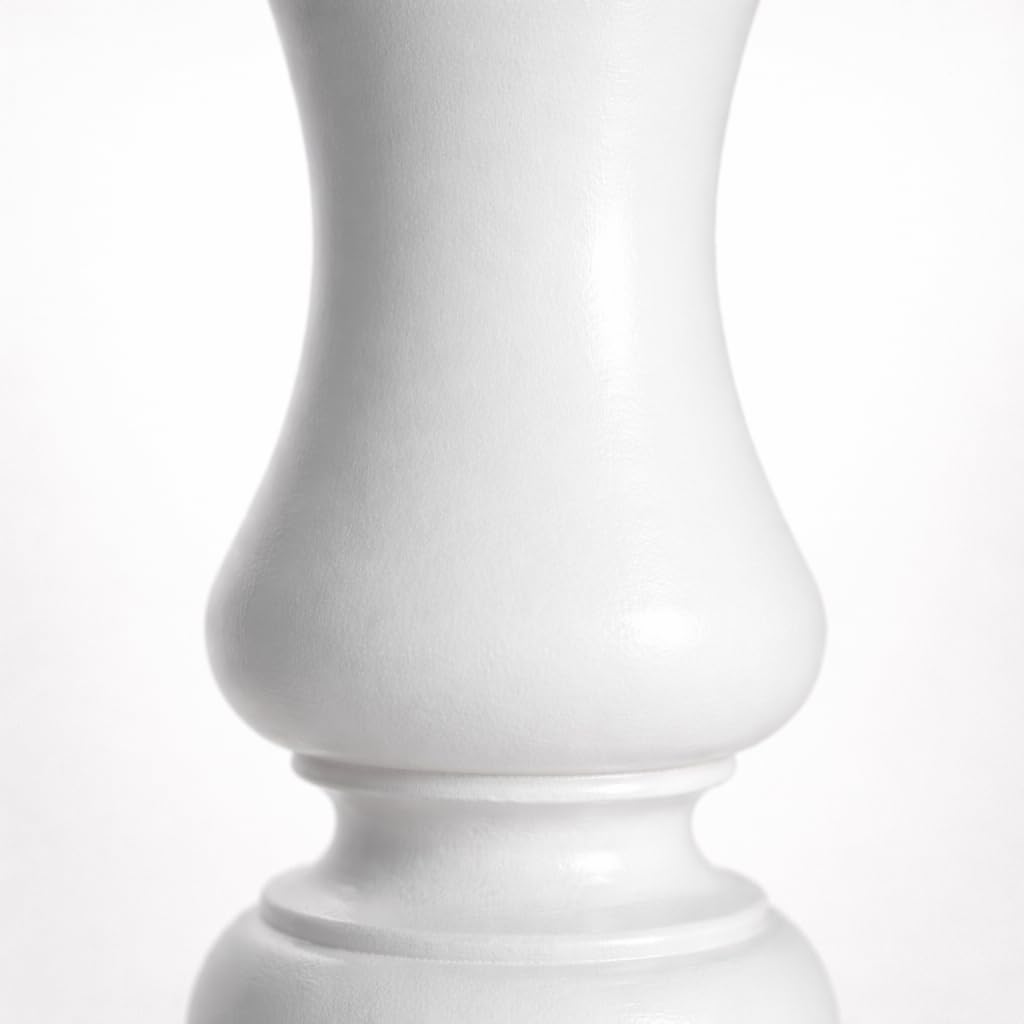 24 Inch Tall Wooden Floor Pillar Candle Holder for Rustic Home Decor White