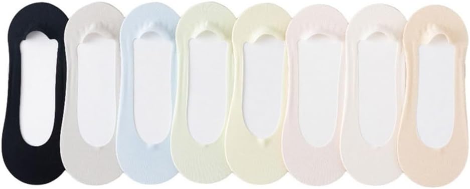 JSEIAJB Ice Silk Boat Socks Women Thin Shallow Mouth Non Falling Heel Invisible High Heels