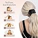 Kitsch Satin Scrunchies for Women – No Crease Hair Ties – Soft Satin Hair Scrunchies for Girls – Frizz Free, Gentle, Stylish Hair Accessories – Black, 5 pcs