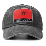 Trendessence 2026 World Cup Morocco Fan Baseball Cap，Adjustable Flag Baseball Hat for World Cup Fan Black