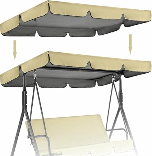 Toldo de repuesto para columpio exterior cubierta superior de asiento de jardín lona impermeable UV 3