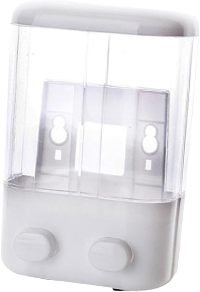 Refillable Wall Mounted Shampoo and Soap Dispenser with Chambers Manual Push Liquid Soap Container for Shower and Bathroom Eco Friendly Dual Liquid Dispenser for Conditioner and