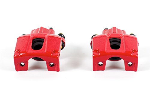 Power Stop Rear S2948 Pair of High-Temp Red Powder Coated Calipers