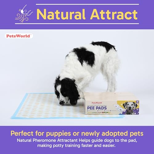 Image of PetsWorld Health Monitoring Dog Pee Pads 37 inchx54 inch 50 Count - XXXL Color-Changing Pet Pee Pads for Dogs & Pets, Leak-Proof Super Absorbent Dog Training Pads with Odor Control