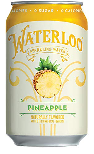 Image of Waterloo Sparkling Water - Pineapple - 12 fl oz - 24-Pack - Carbonated Water with a Refreshing Taste - Whole30 Approved and Zero Calories