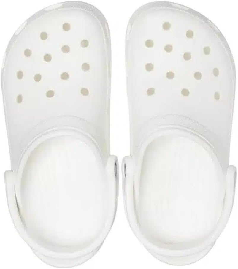Crocs Unisex's Classic Clogs, White, 11 UK