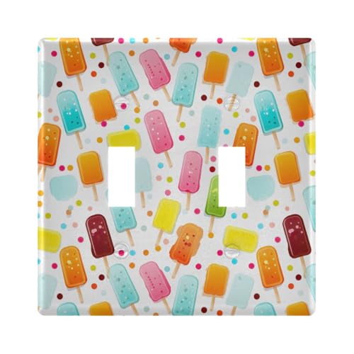 UMIRIKO Popsicle Light Switch Cover Plate Covers Decorative Double Toggle Home Decor 202a9011