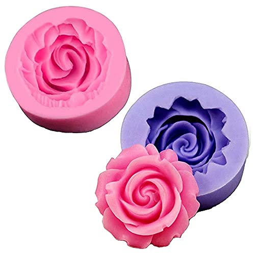 6 Stampini In Silicone A Forma Di Rosa - Per Dolci, Saponi E Candele Fai Da Te - Foto 2