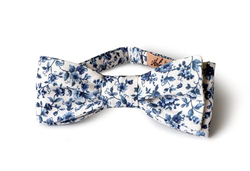 Cravate standard Holmes homme en bleu acier au tissage floral haut de gamme