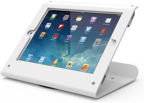 Beelta Kiosk iPad Stand - 360 Swivel Base,iPad Retail Stand for iPad Air 1,Air 2,Pro 9.7,iPad 5th,iPad 6th, Metal, White, BSC102W