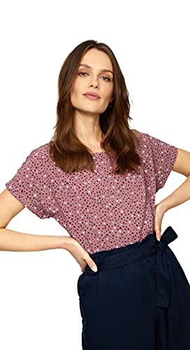 greenpoint Womens Tops I Printed Tops for Women Blouse I Tops T-Shirts for Women I Graphic Tees for Women Viscose 100% Pink