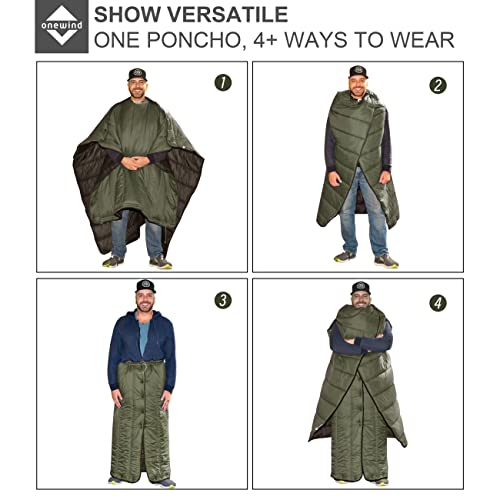 onewind XL Top Quilt with Footbox, Deluxe Quilt Poncho Recycled Nylon Fabric Dupont Sorona Filling Lightweight and Portable Hammock Over Quilt Sleeping Bag Alternative for Camping Backpacking Hiking - Thumbnail 6