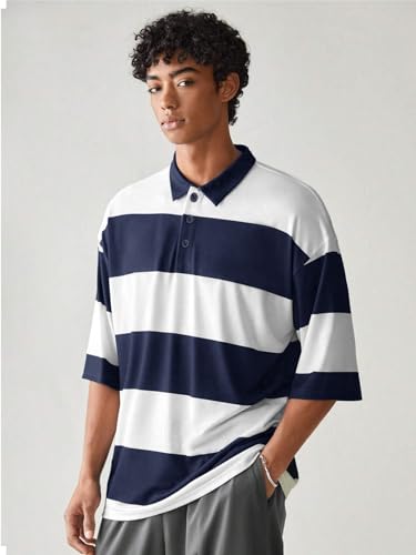 Image of Noble Monk Men's Loose Fit Half Sleeve Cotton Blend T-Shirt Casual Loose T-Shirt for Men Men's Oversized Half Sleeve Tee