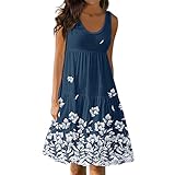 👗【Weichem und Bequem Stoff】Das kleid ist aus einer weichen leichter stoff, ist lässt Sie sich nicht heiß und stickig fühlen. Luftiges Sommerkleid mit futter ohne Sorge um das Durchsichtsproblem.