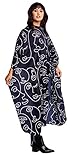 Betty Dain All the Faces Collection, All-Purpose Coloring/Styling Cape, Water-Resistant Lightweight Polyester, Snap-Closure at Neck, 45” W x 65” L, Black