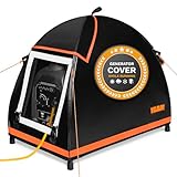 IGAN Small Inverter Generator Tent Cover While Running, Compatible for Honda and Most 1000~2300 Watts Generators, Portable Outdoor All-Weather Tarpaulin Cover for Rain, Orange