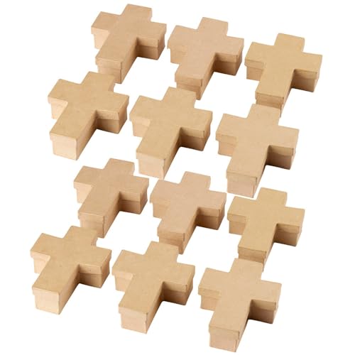 Factory Direct Craft 12 Piece Package of Paper Mache Cross Boxes - Thumbnail 7