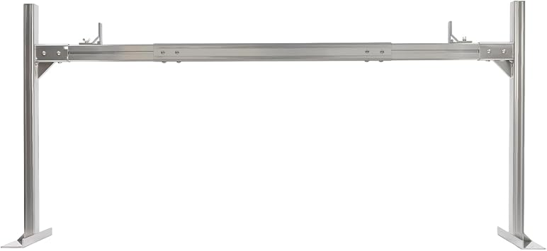 Truck Rack 800lb Capacity Telescoping Truck Ladder Rack Width 47.2"-71" Adjustable Heavy Duty Truck Bed Rack for Wooden, Kayak, Surfboard, Ladder, Wood Silver