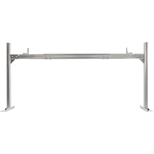 Truck Rack 800lb Capacity Telescoping Truck Ladder Rack Width 47.2"-71" Adjustable Heavy Duty Truck Bed Rack for Wooden, Kayak, Surfboard, Ladder, Wood Silver