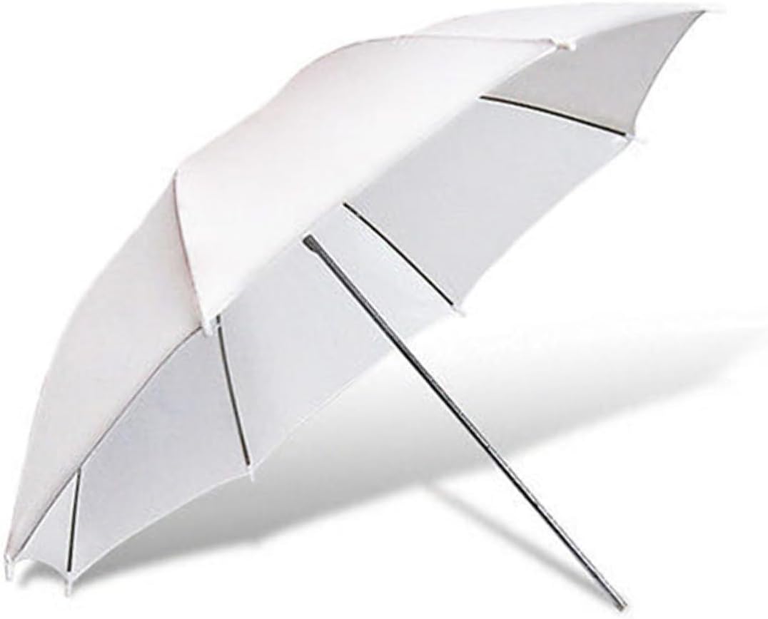2pcs Photography Light Umbrella Translucent Flash Umbrella with Metal for Soft Lighting Studio and Outdoor Photography White