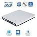 External Double Layer Blu-ray Burner 3D DVD Disc Players, for HP Envy Spectre X360 360X 360 15 13 15t 13t 2019 2018 2020 2021 2in1 Convertible Laptop, 6X BD-RE DVD+-R DL Writer USB 3.0 Drive