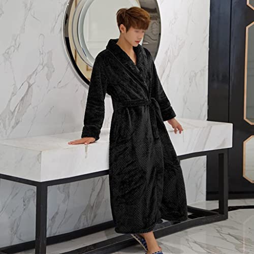 YUESFZ Bademantel Herren Frottee Korallen Fleece Nachthemd Damen Winter, Sexy Langer Pyjama Für Paare (Color : E-MR, Size : 55-75KG) Cover