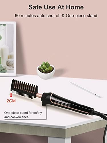 Hot Comb for Wigs, Afro Hair,230 Electric Heat Pressing Comb,Hot Comb Straightener,80-230 Adjustable Temperature, LCD Display with Anti-Scald Hood and Gloves