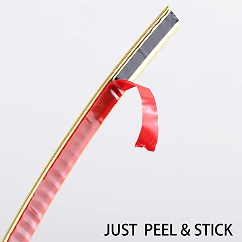 16.4Ft Peel And Stick Molding Trim, Flexible Mirror Wall Ceiling Floor Cabinet Tile Edge Moulding #TOP3