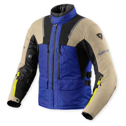REV'IT! Offtrack 2 H2O Adventure Touring Motorcycle Jacket (Sand/Blue - Medium)