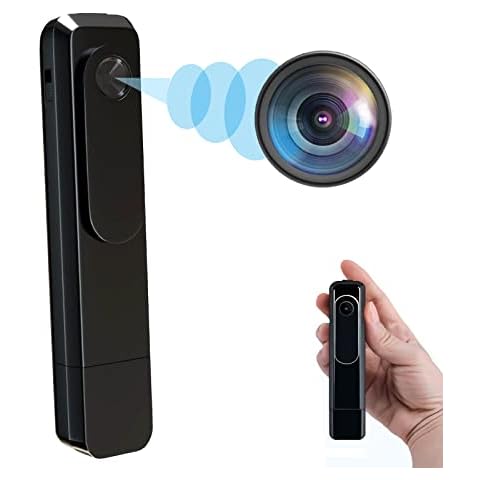 DAIFAC Hidden Camera Mini Body Camera HD 1080P Portable Cop Pocket Cam with Video Recorder Nanny Camera for Home Security, No WiFi Needed Indoor/Outdoor Security Guard Surveillance Camera Equipment Cover