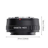 EBTOOLS para exakta para exakta Sony e Adaptador EXA-NEX Anillo Adaptador de Enfoque Manual para Lentes Exakta para Sony E Mount Cámaras sin Espejo