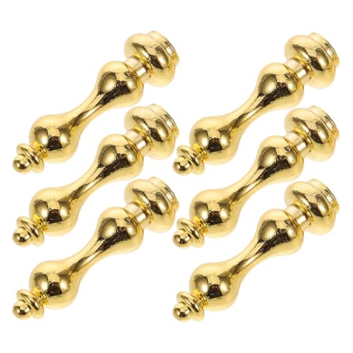 MAGICLULU Connecteur de Meubles en Alliage de Zinc Or, Embout de Poteau de Garde-Corps en Verre, Installation Facile et Connexion Sécurisée pour Projets DIY et Chariots, Lot de 6 Pièces