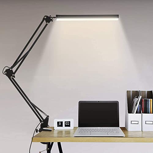 Led Desk Lamp, 360 Degree Adjustable Rotary Desk Lamp, Metal Bracket Rocker Arm, No Flicker, Anti Blue Light, Multiple Lighting Modes And Brightness, Is A Good Helper For Home Office And Reading. #TOP17