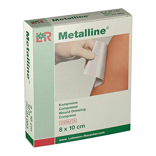 Metalline Kompressen 8 x 10 cm steril 10 Stück Wundauflagen