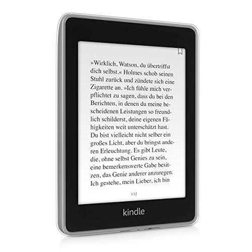 Kwmobile Case Compatible With Amazon Kindle Paperwhite (10. Gen - 2018) - Tpu Silicone Ebook Cover - Baroque Compass White/Transparent #TOP1