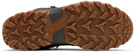 Columbia Men's Newton Ridge Plus II Suede Waterproof Hiking Shoe, Dark Grey/Gold Amber, 11 | Image 5