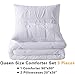 Andency White Queen Comforter Set(90x90Inch), 3 Pieces Cute Pinch Pleat Bedding Comforters & Sets for Queen Bed, Soft Lightweight Fluffy Down Alternative All Season Bed Set