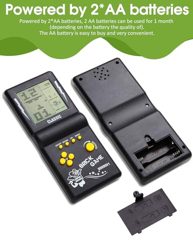 HLF 3.5-inch Large Screen Retro Brick Game Console for The 80s/90s Build in Block Game Racing/Tank Built-in 23 Classic Games Nostalgic Puzzle Children's Console (Black) - Image 6