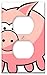Switch Plate Outlet Cover - Animal Cartoon Farm Farm Animal Oink Pig Pink