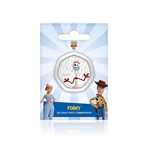 Toy Story 4 Disney Gifts Official Pixar Edición Limitada 50p en forma de plata coleccionable 50peniques Moneda - Forky