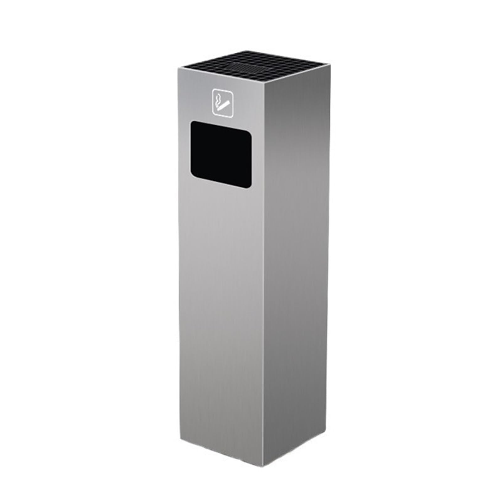Z4T8M2K6G5 Waste Bin Indoor Outdoor Trash Can, Commercial Garbage Removable Inner Bucket, cans with ashtrays Trash Can(Silver)