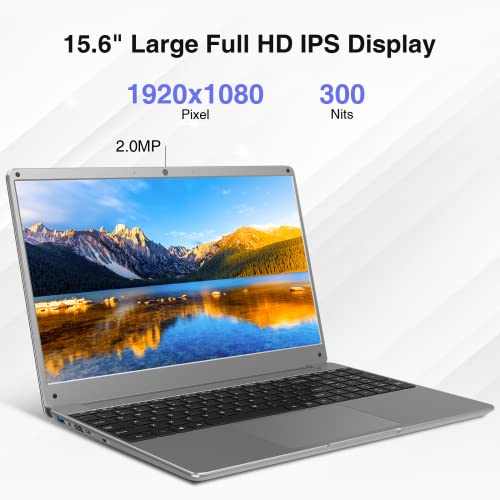 Ecohero Windows 11 Laptop, 15.6 Inches Fhd(1920 X 1080) Ips Display, Intel Core I3-5005U, 12Gb Ram And 512Gb Ssd Laptop Computer, 2.4G/5G Wifi, Bt5.0 And Rj45, Full Functional Type C, Space Gray #TOP1